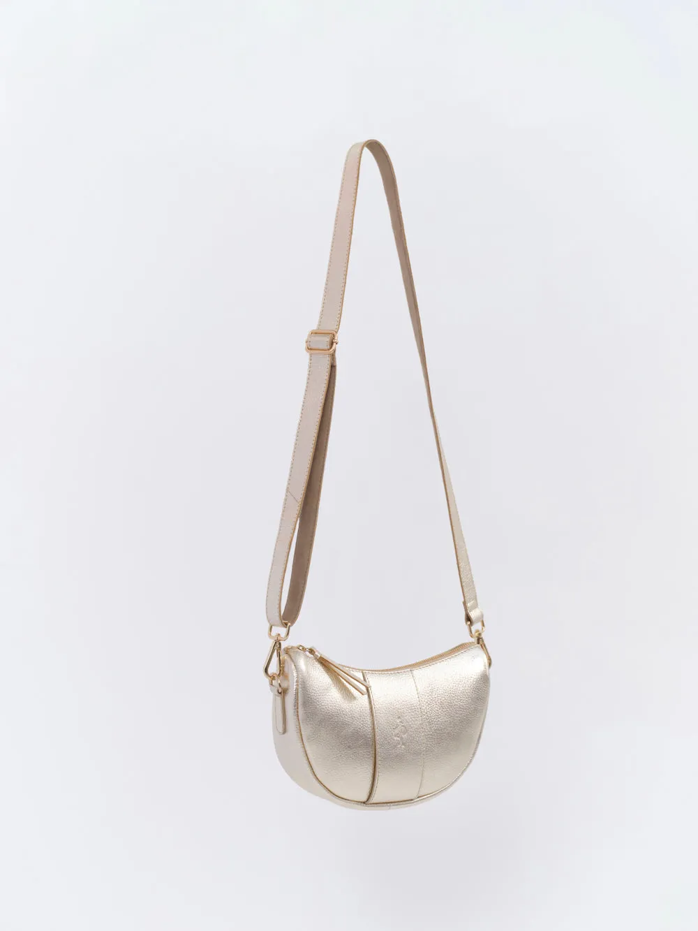 ALBA - Sac bandoulière doré en cuir