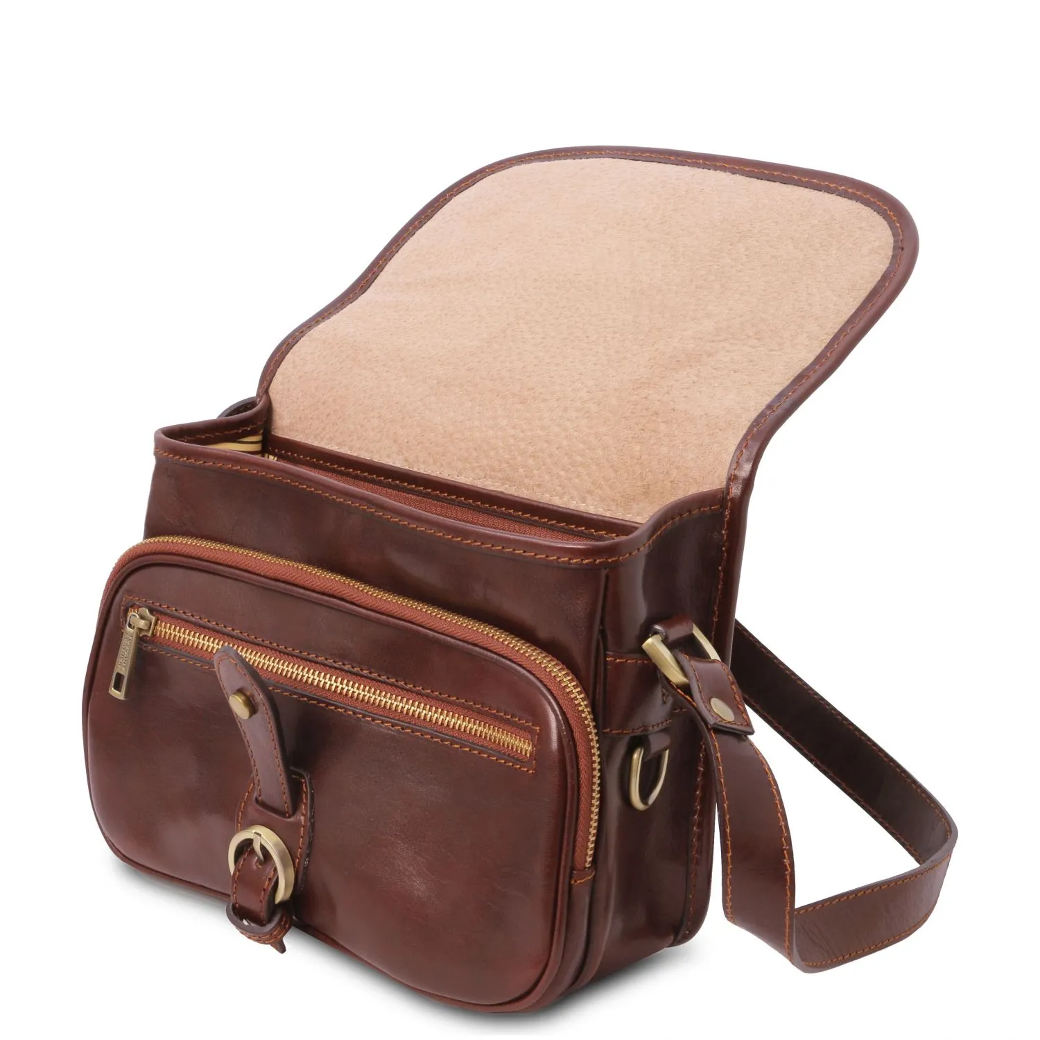 Alessia Sac Bandoulière en Cuir Marron TL142020