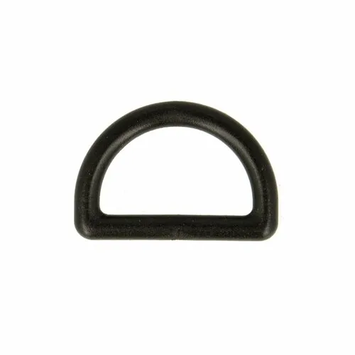 Anneaux en d pour sangle / bandoulière sac 25mm noir
