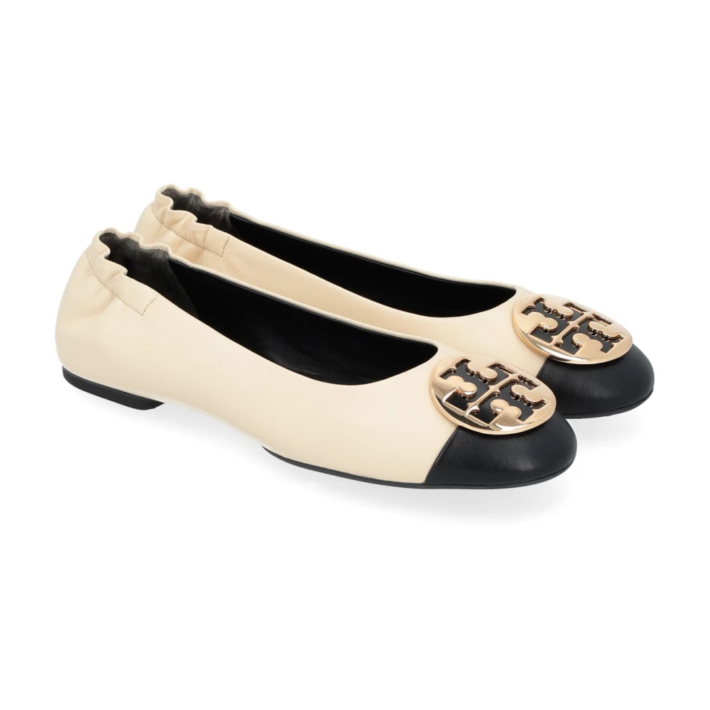 Ballerine Claire en cuir couleur crème