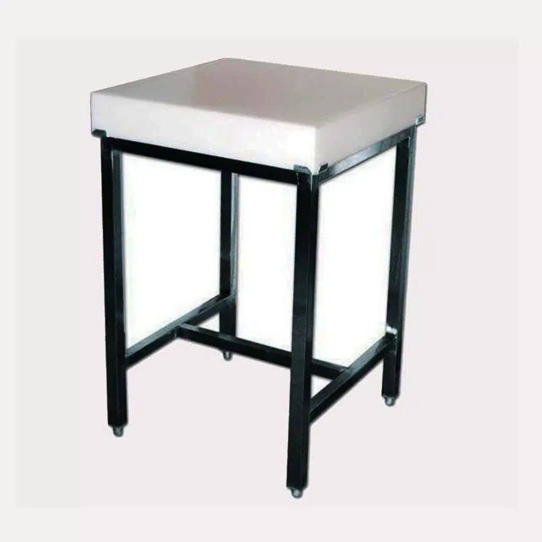 Billot confortable dessus poly, hors piètement, 500 x 500 mm