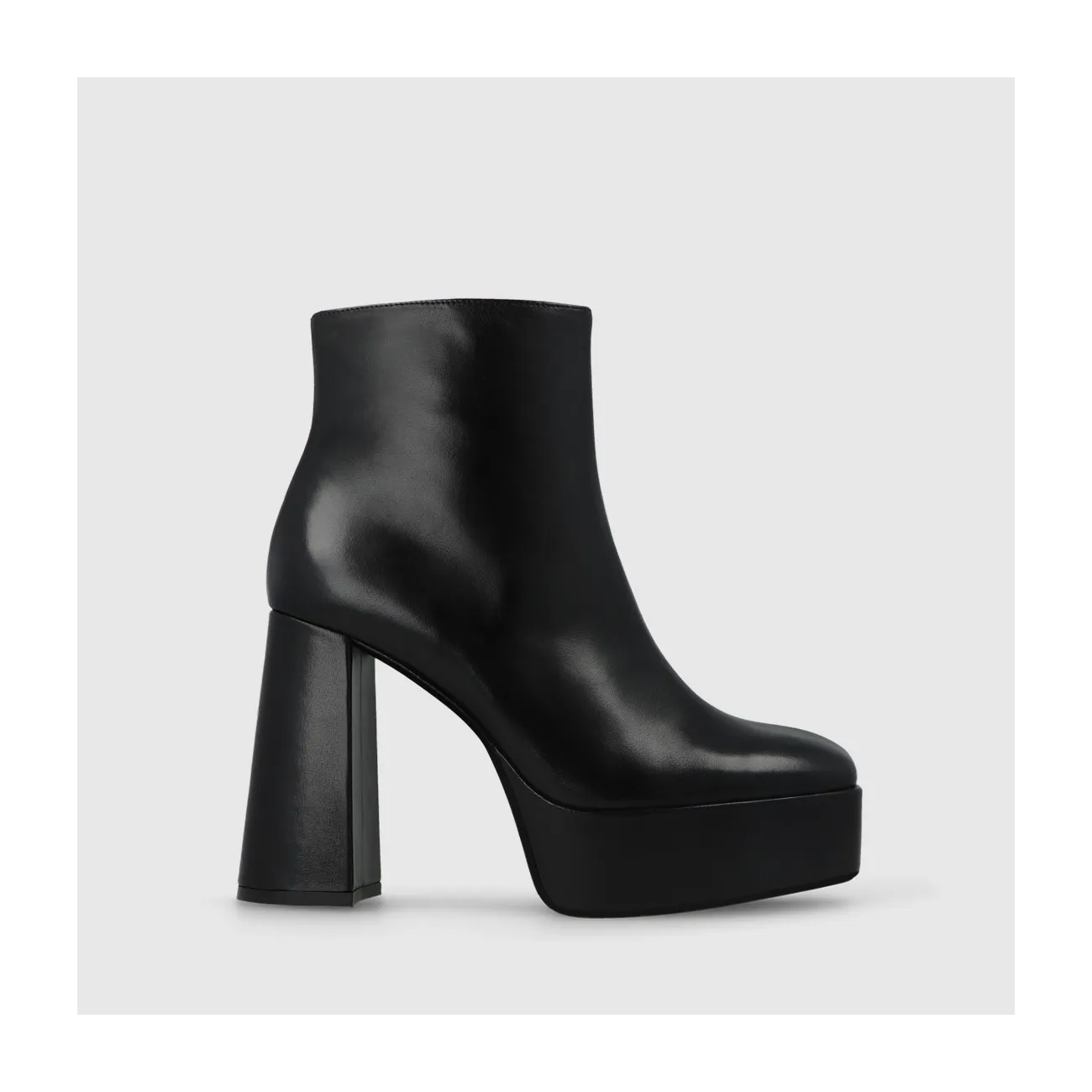Bottes à talons femme en cuir noir | LODI Chaussures femme en ligne.