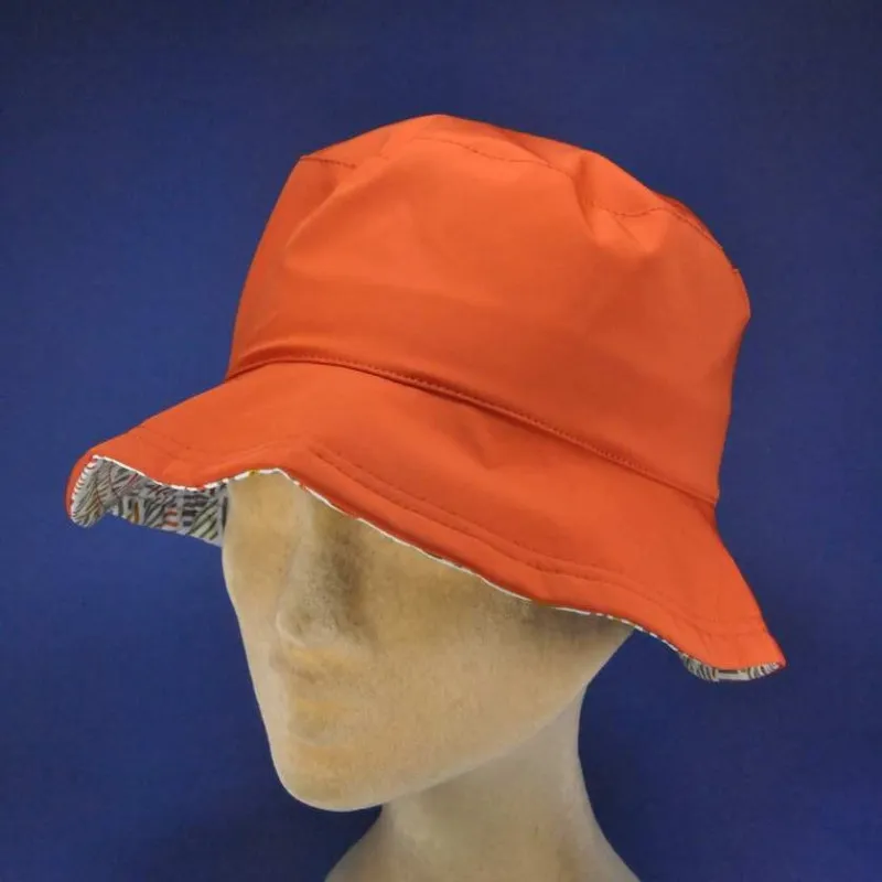 Chapeau de pluie ANTI UV de couleur rouille imperméable | Pour femme