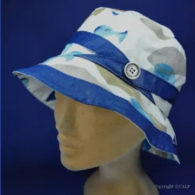 chapeau de pluie femme bleu