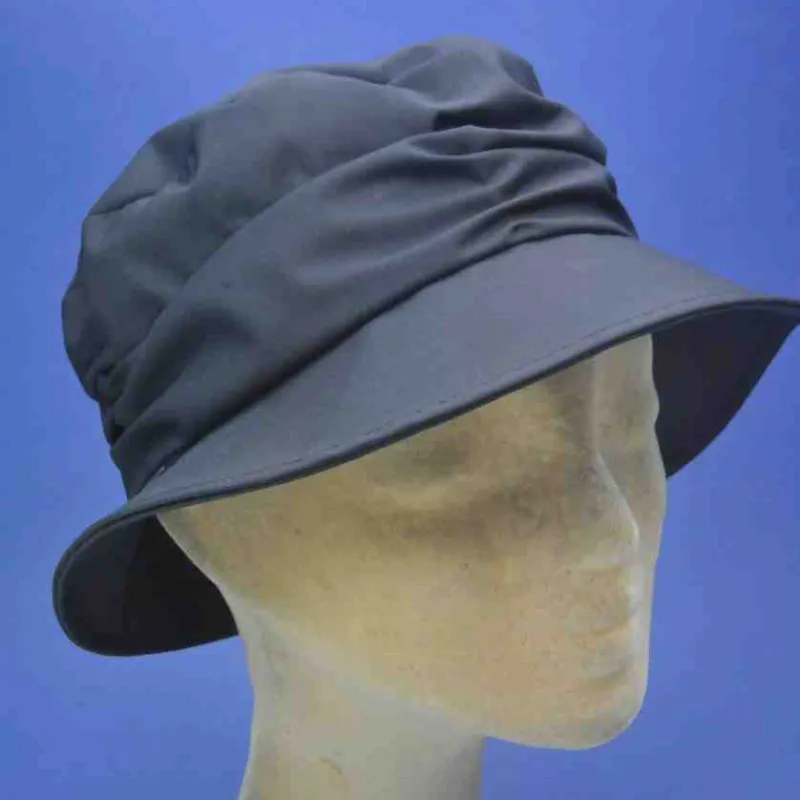 Chapeau de pluie imperméable coloris noir | Chapeau de pluie femme