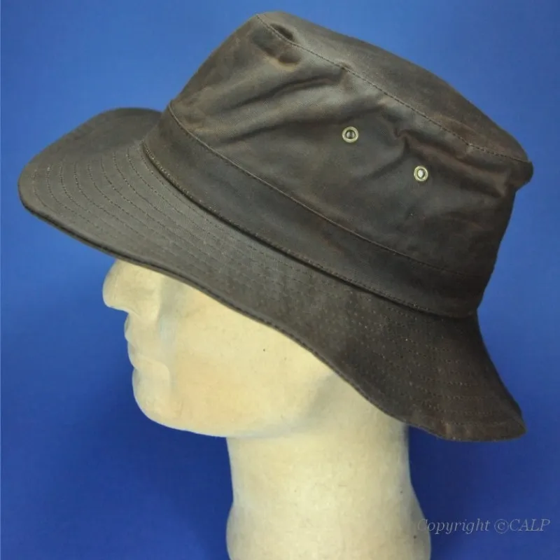 Chapeau imperméable grand bord - Achat chapeaux de pluie marron