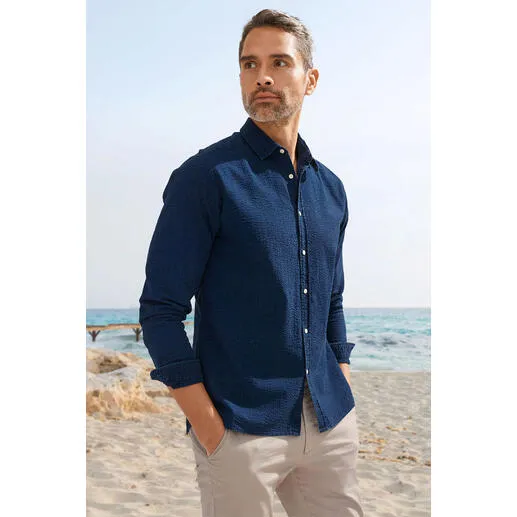Chemise en jean et seersucker Oliver Spencer