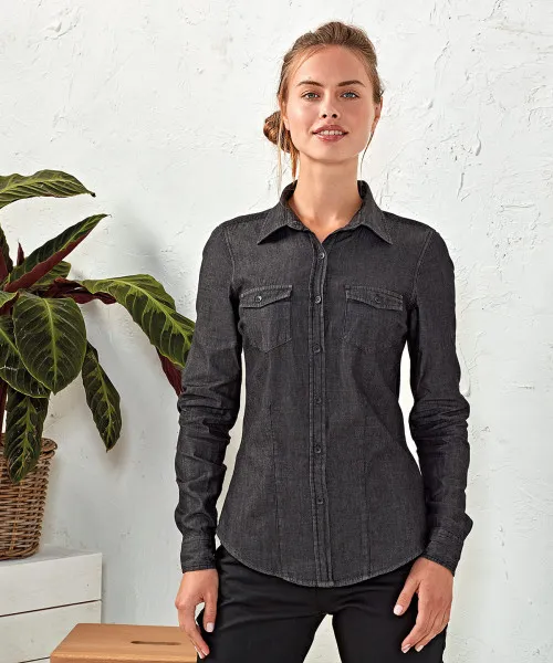 Chemise en jean Femme PREMIER Manches longues personnalisé