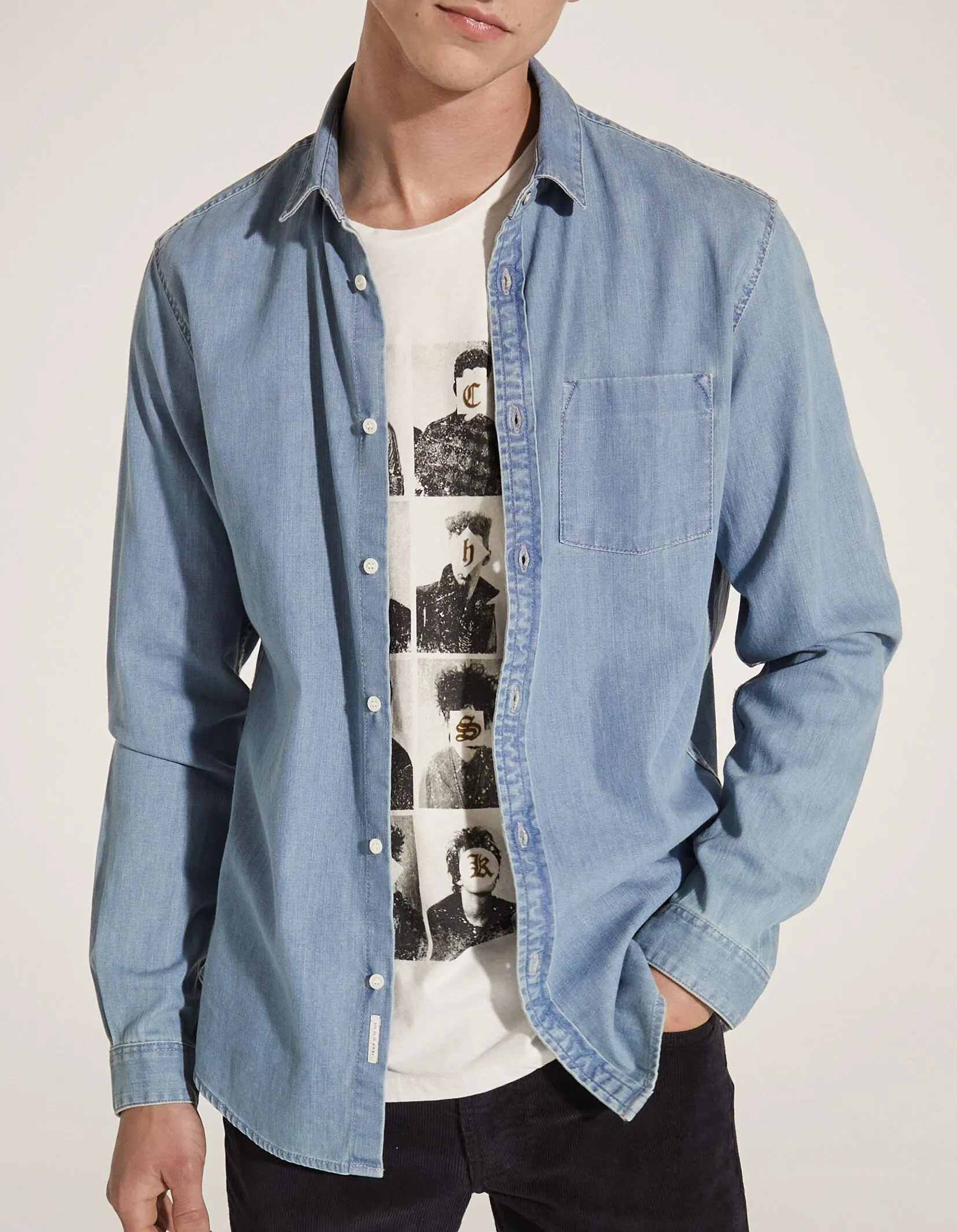 Chemise en jean REGULAR stone Homme