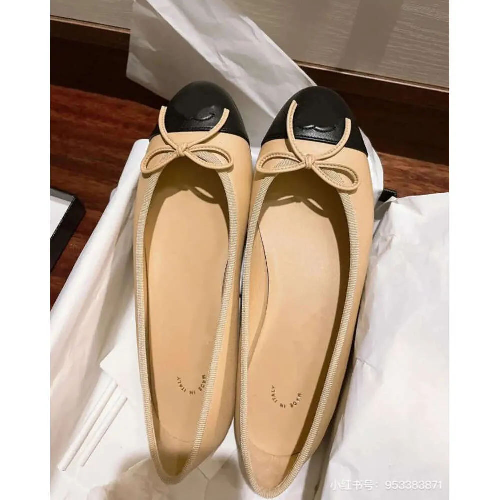 Designer Shoes Paris Marque Designer Noir Ballerines Chaussures Femmes Printemps Matelassé En Cuir Véritable Sans Lacet Ballerin