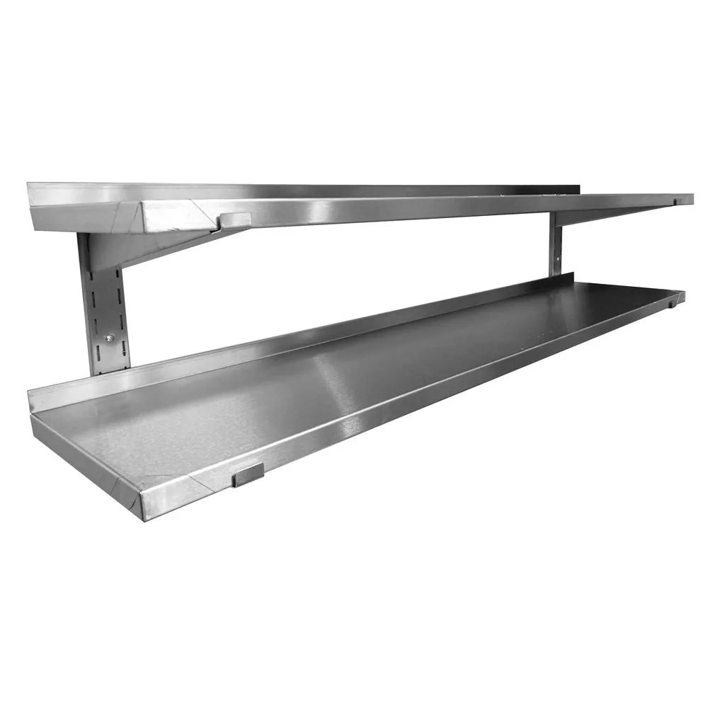 Etagere murale inox pleine s/ cremailleres