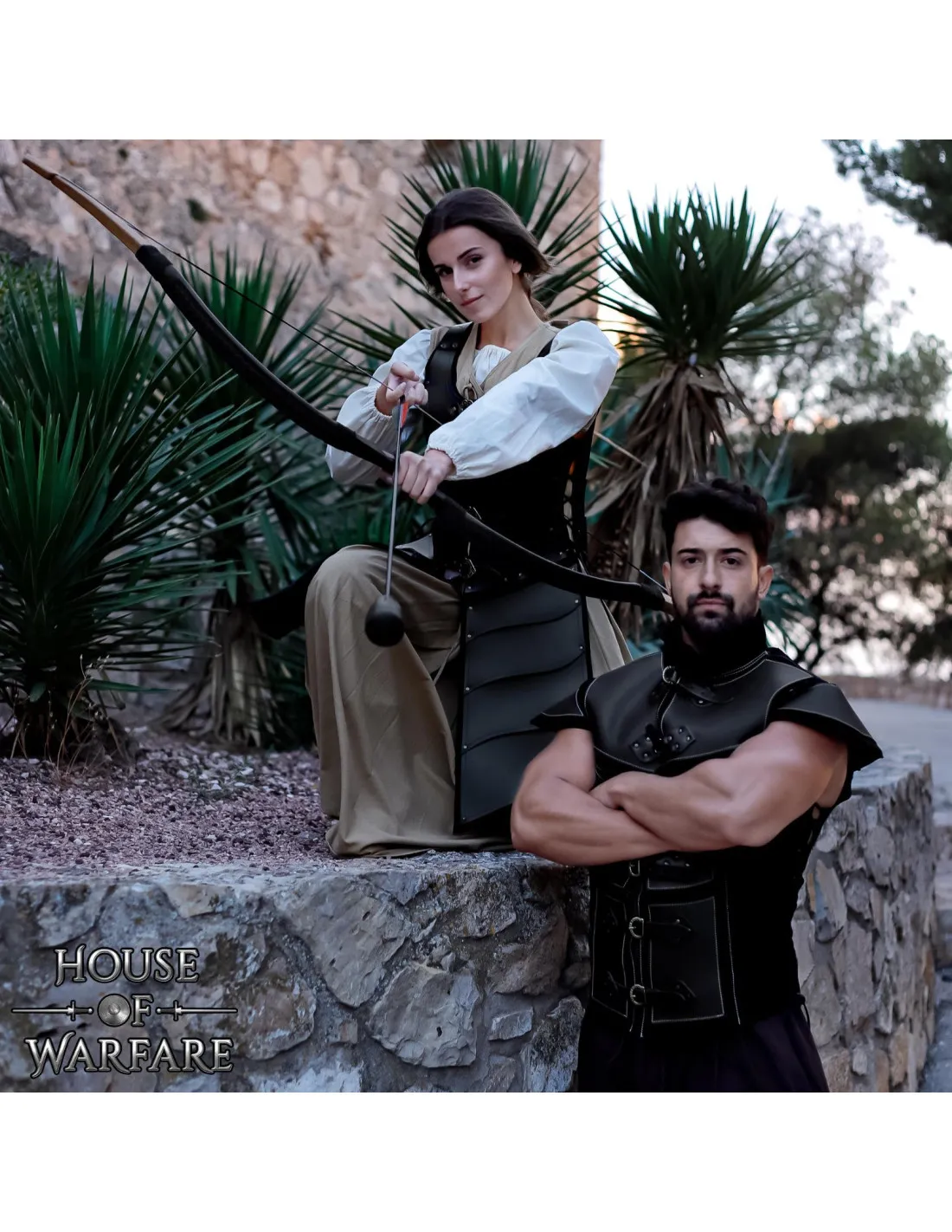 Gilet Long Archer Forest Warrior - Noir ⚔️ Boutique Épées