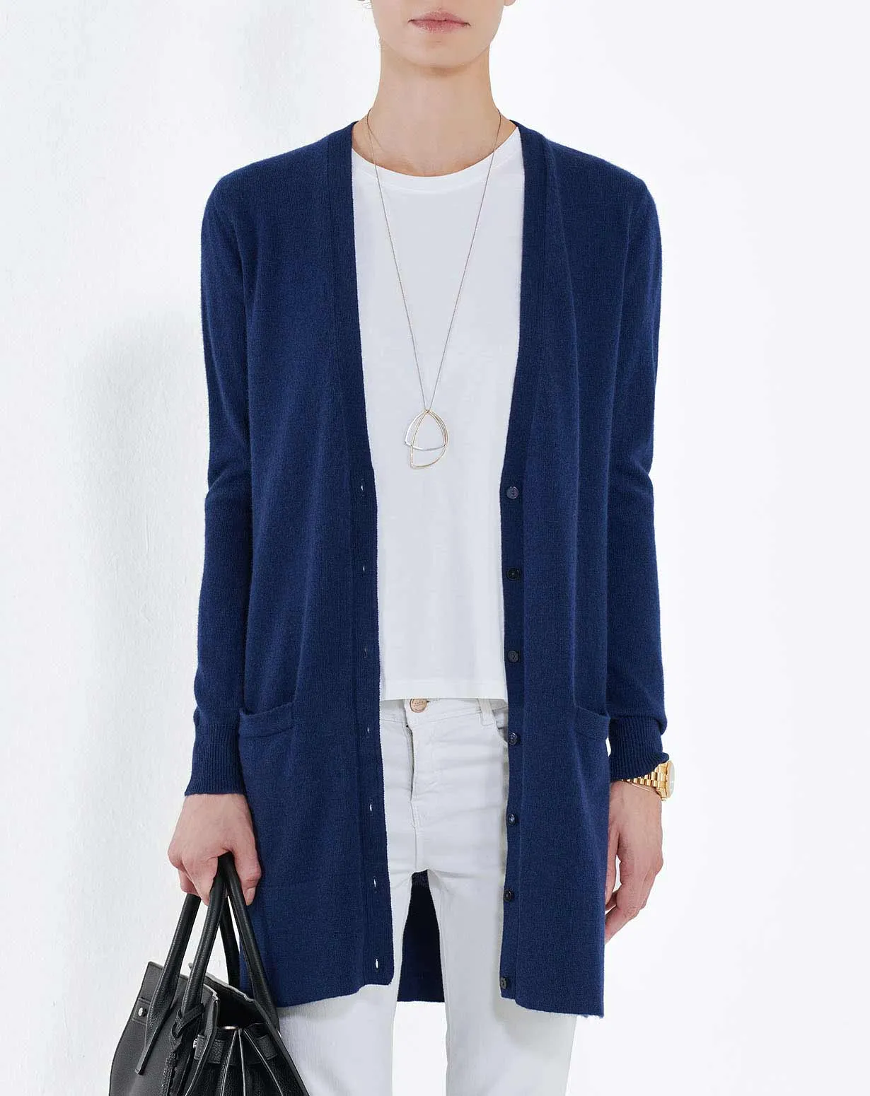 Gilet long en Cachemire Femme