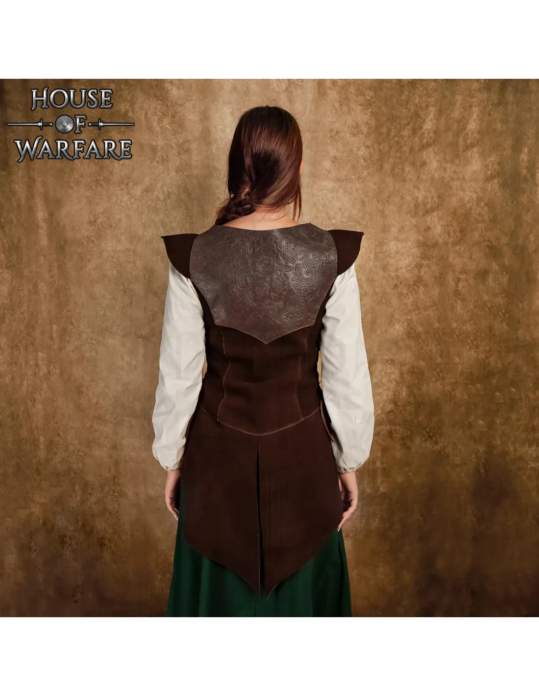 Gilet long Forest Warrior Princess - Marron ⚔️ Boutique Épées