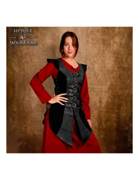 Gilet Long Princesse Guerrière De La Forêt - Noir ⚔️ Boutique Épées