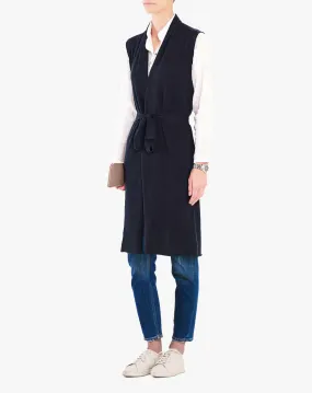 Gilet Long sans manches en Cachemire