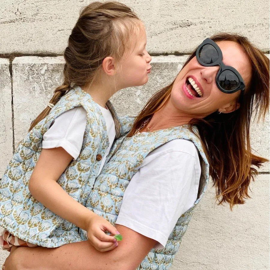 Gilet sans manches Sakari fille Épi de blé Aqua