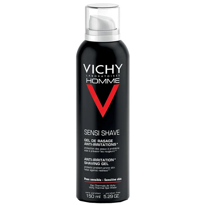 HOMME - Gel de rasage anti-irritations, 150ml | Vichy  - Parapharmacie Boticinal
