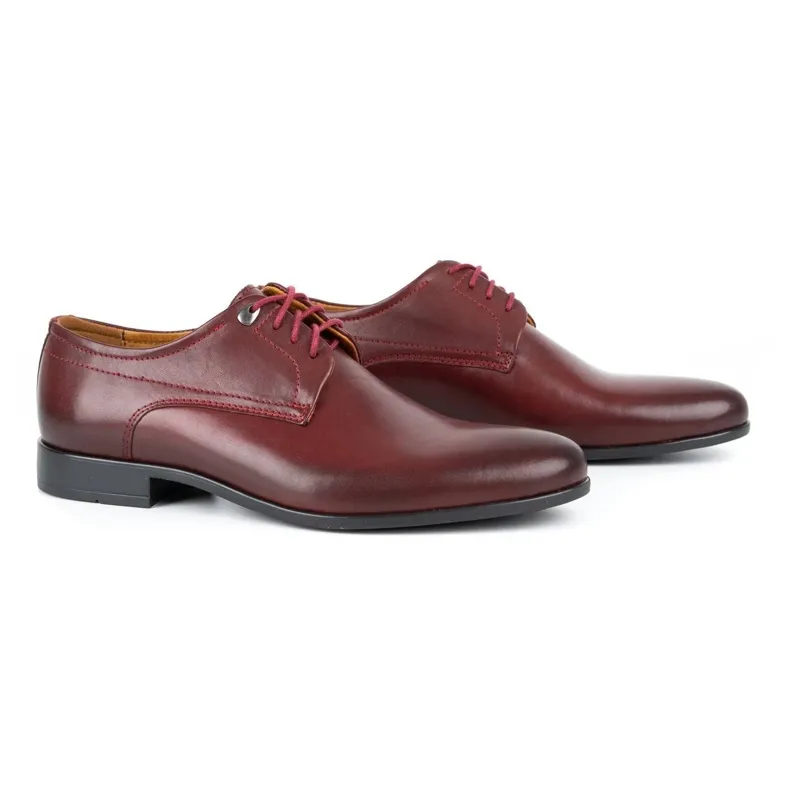 Kampol Chaussures habillées homme 334/34 bordeaux rouge