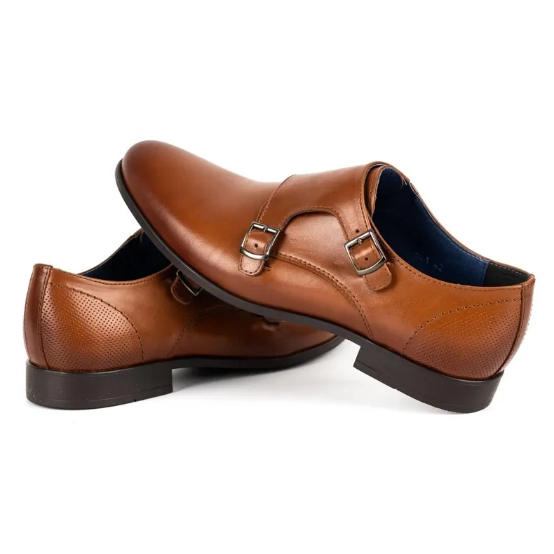 Kampol Chaussures habillées homme monki 341 / C1 marron brun