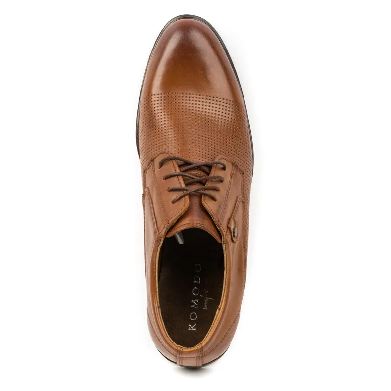 KOMODO Chaussures habillées en cuir pour hommes 850KL marron brun