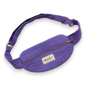 Mini sac banane Kela - Carreaux Electric violet