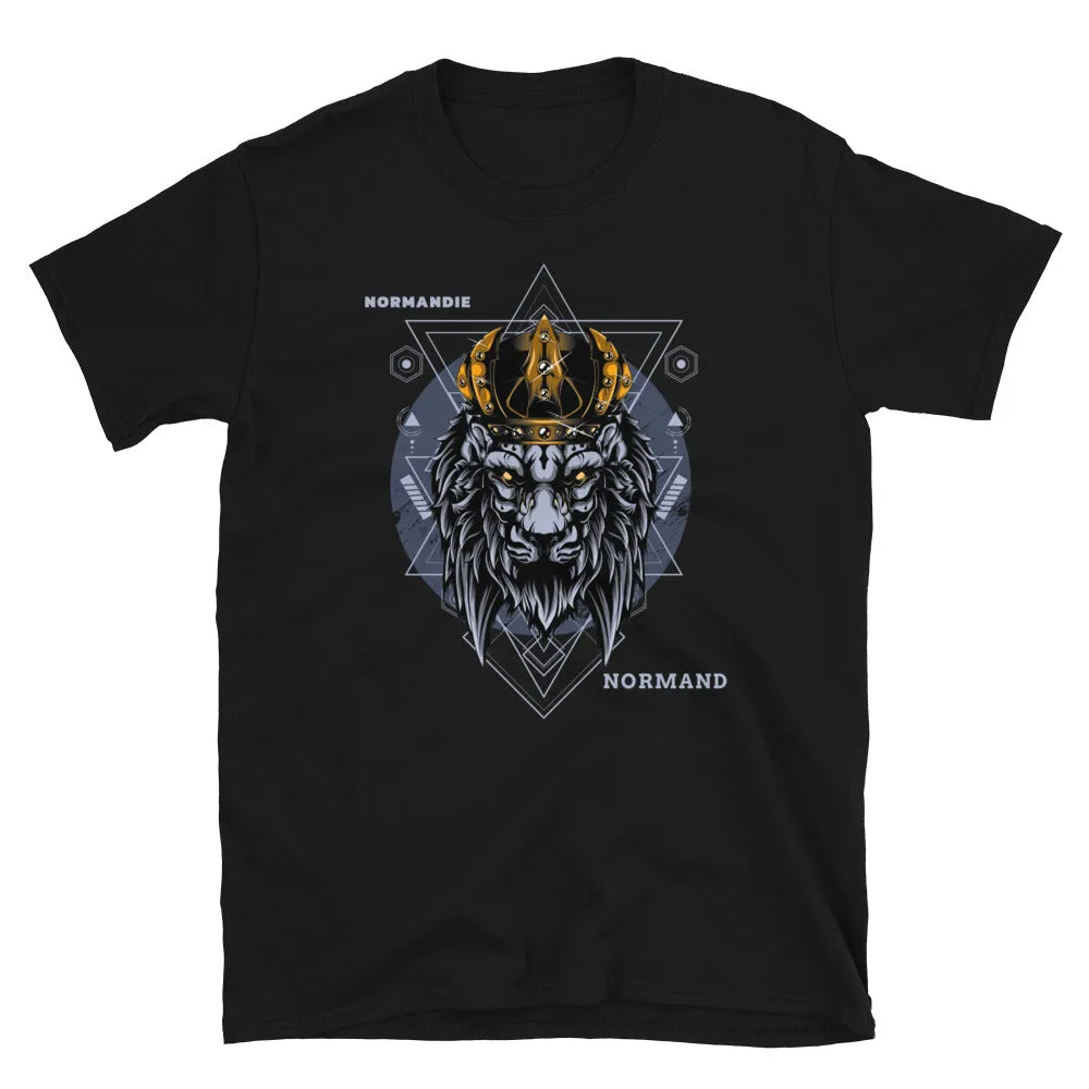 Normand - T-shirt standard graphique au lion léopardé ou léopard normand