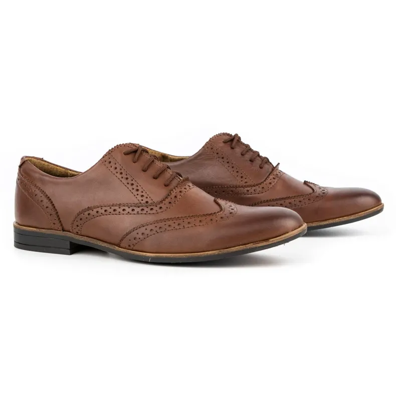 Olivier Chaussures habillées en cuir Brogues 306GT marron brun