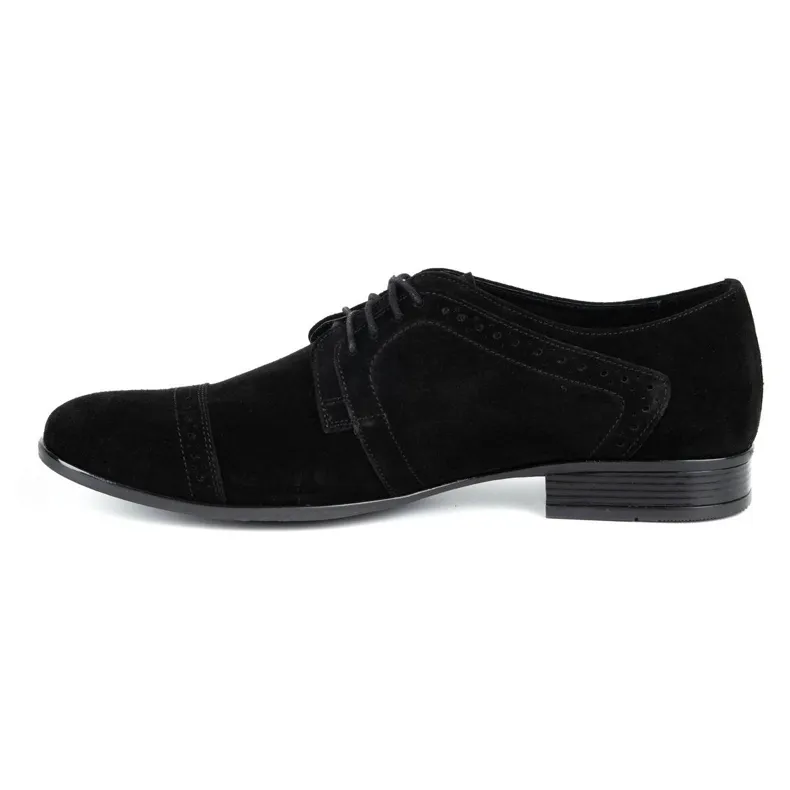 Olivier Chaussures habillées en cuir homme A34 Kb nubuck noir le noir