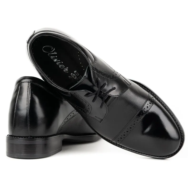 Olivier Chaussures habillées en cuir homme MP45KB noir le noir