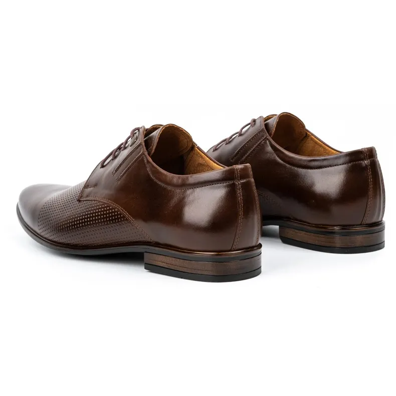Olivier Chaussures habillées en cuir pour hommes 482 marron foncé brun
