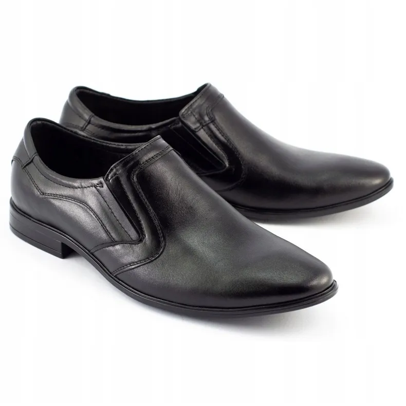 Olivier Chaussures habillées sans lacets pour hommes 284 noir le noir