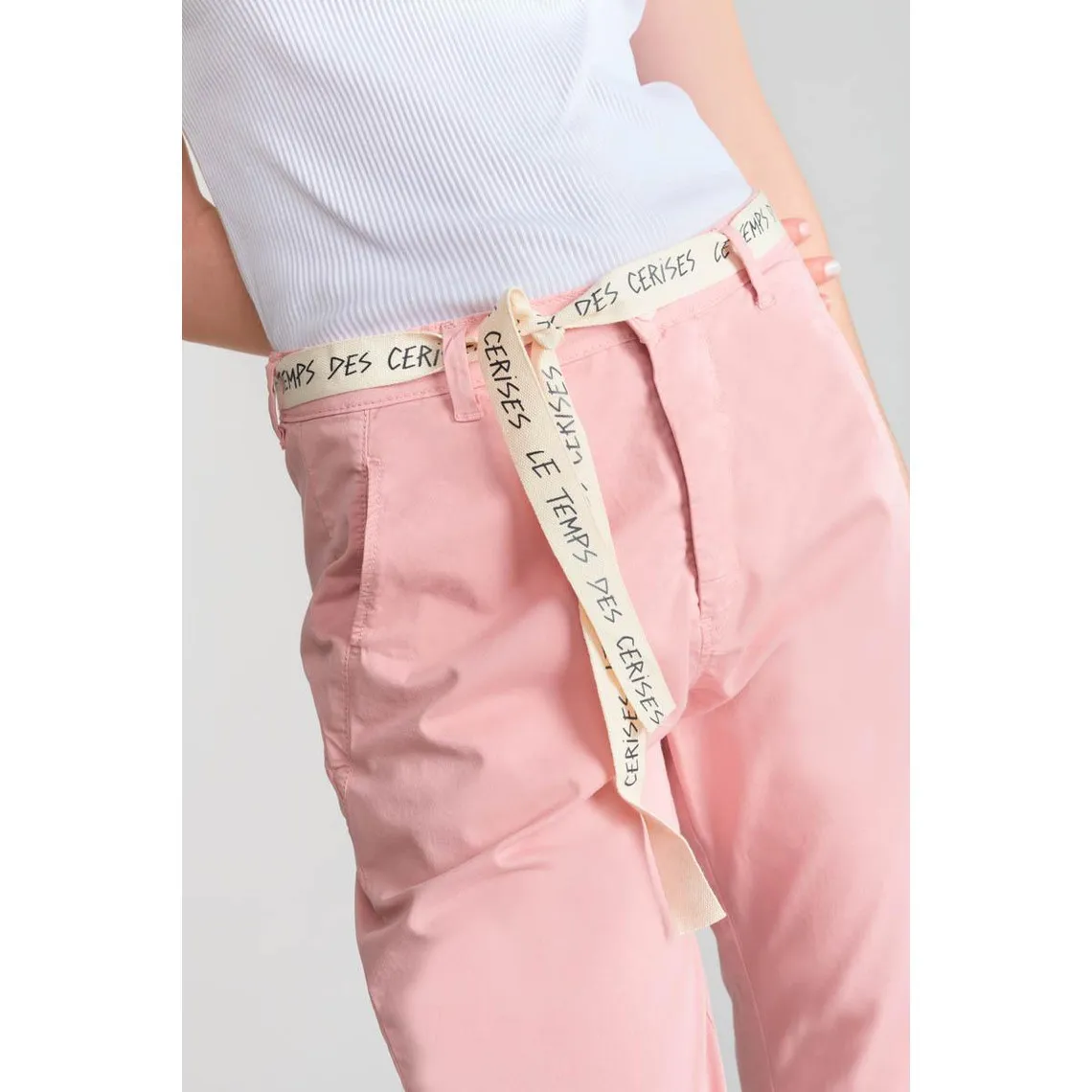 Pantalon chino ARLO rose | 3 Suisses