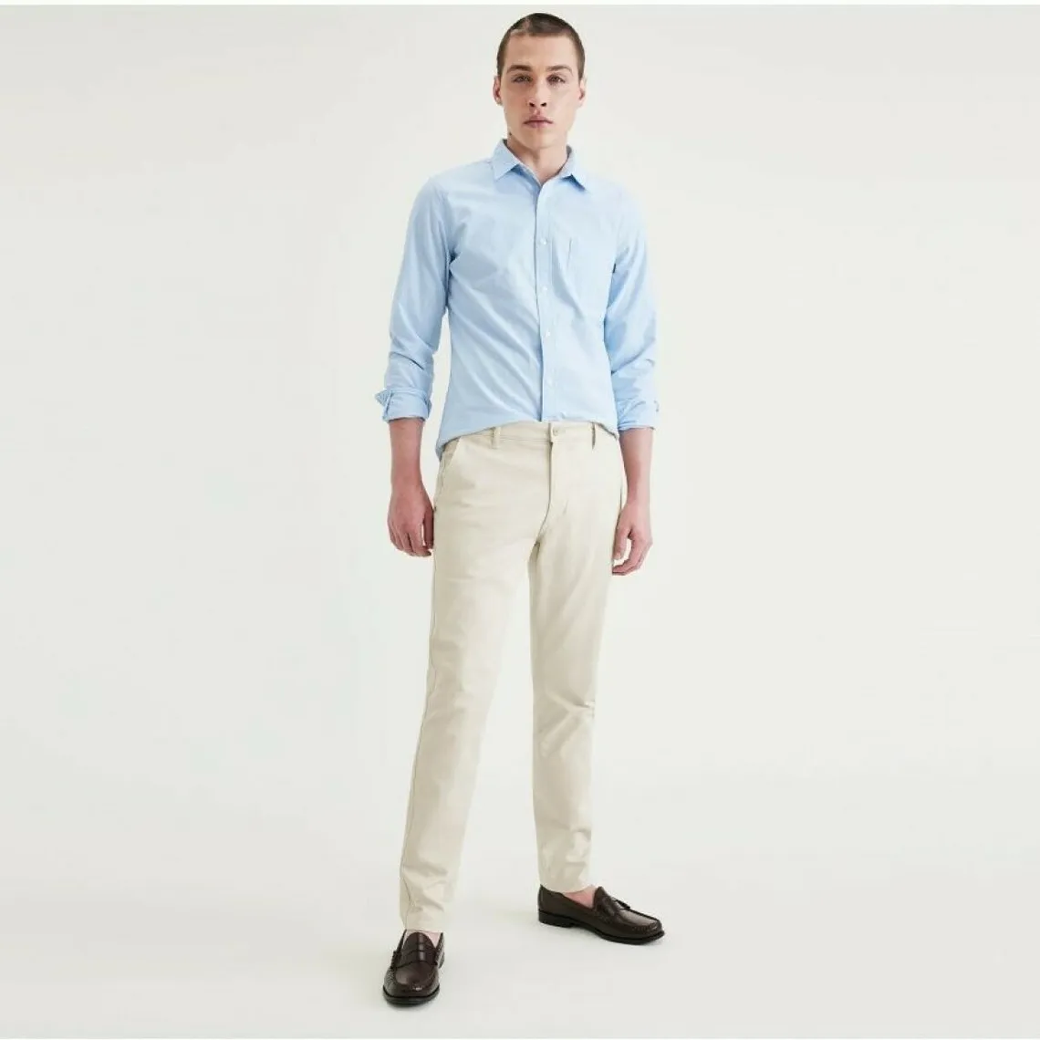 Pantalon chino skinny Original écru en coton Dockers - Pantalon Homme sur MenCorner