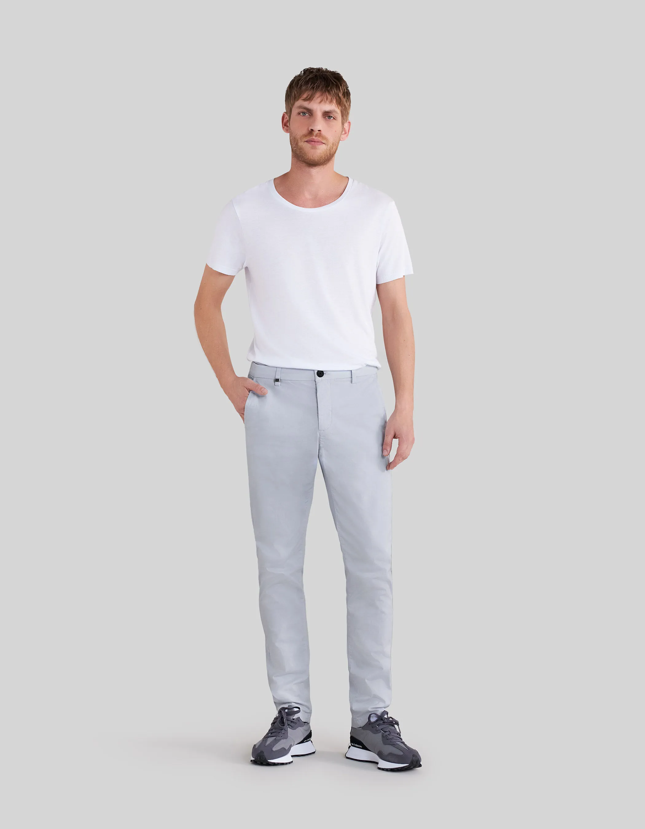 Pantalon chino SLIM ciel Homme