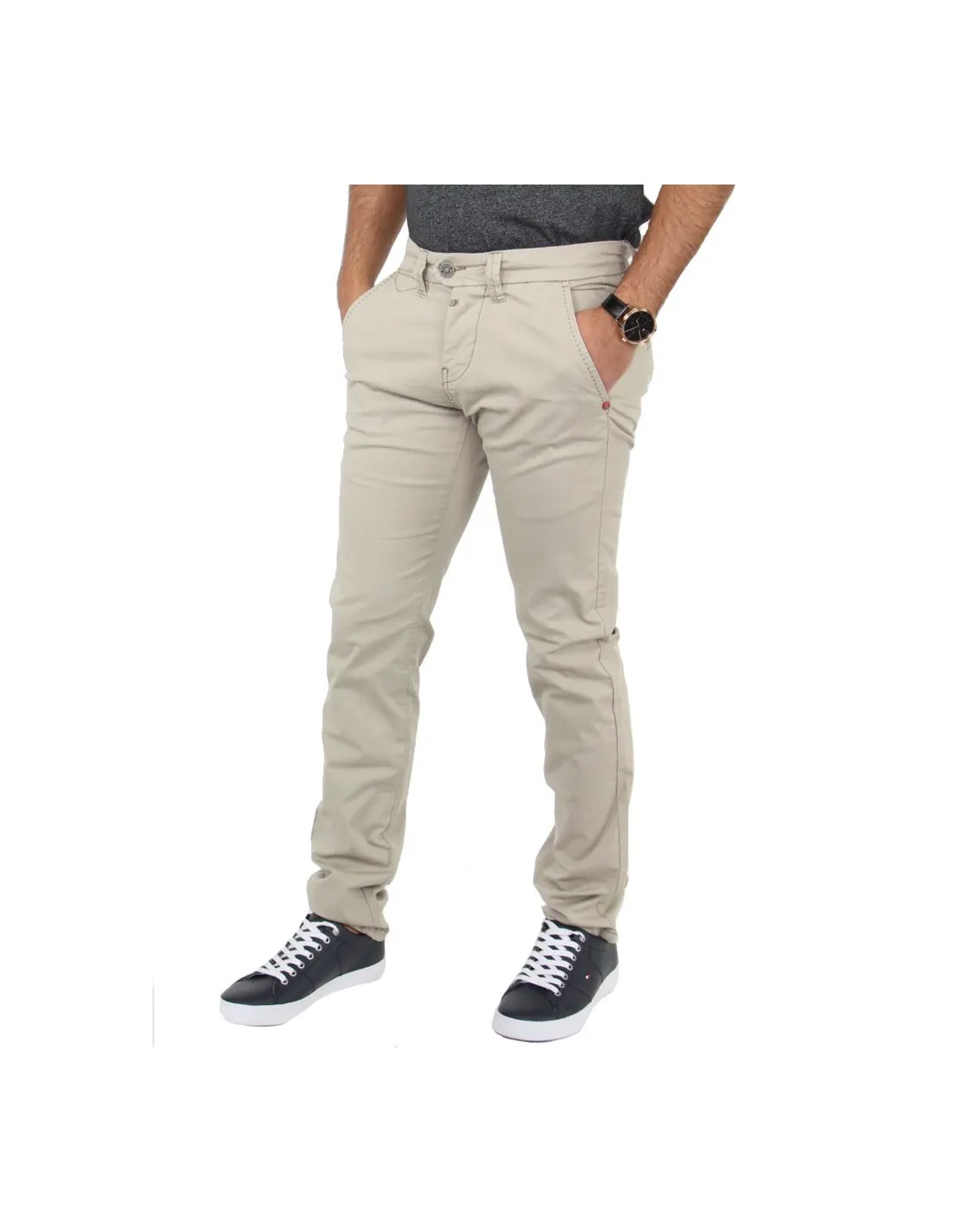 Pantalon chino Timezone ref_45850 Sand