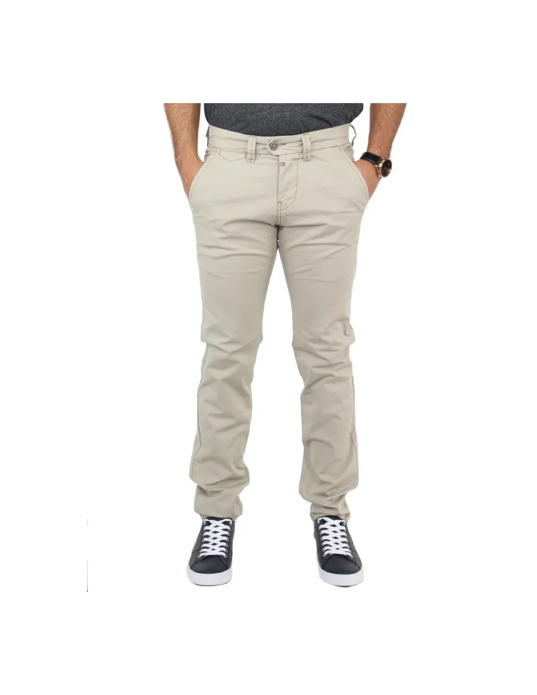 Pantalon chino Timezone ref_45850 Sand