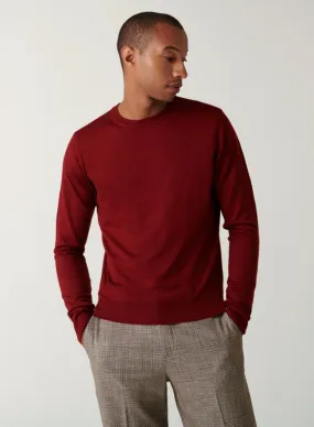 Pull col rond avec logo en laine mérinos - Eddie