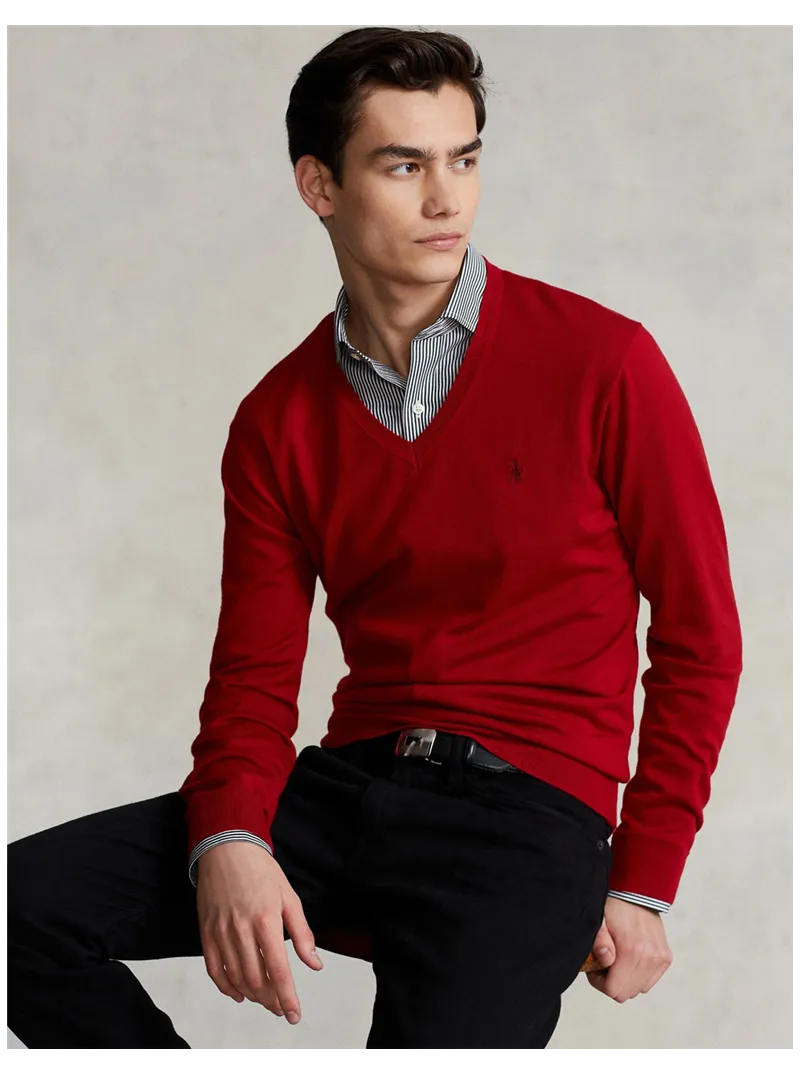 Pull en laine Polo Ralph Lauren Park avenue red