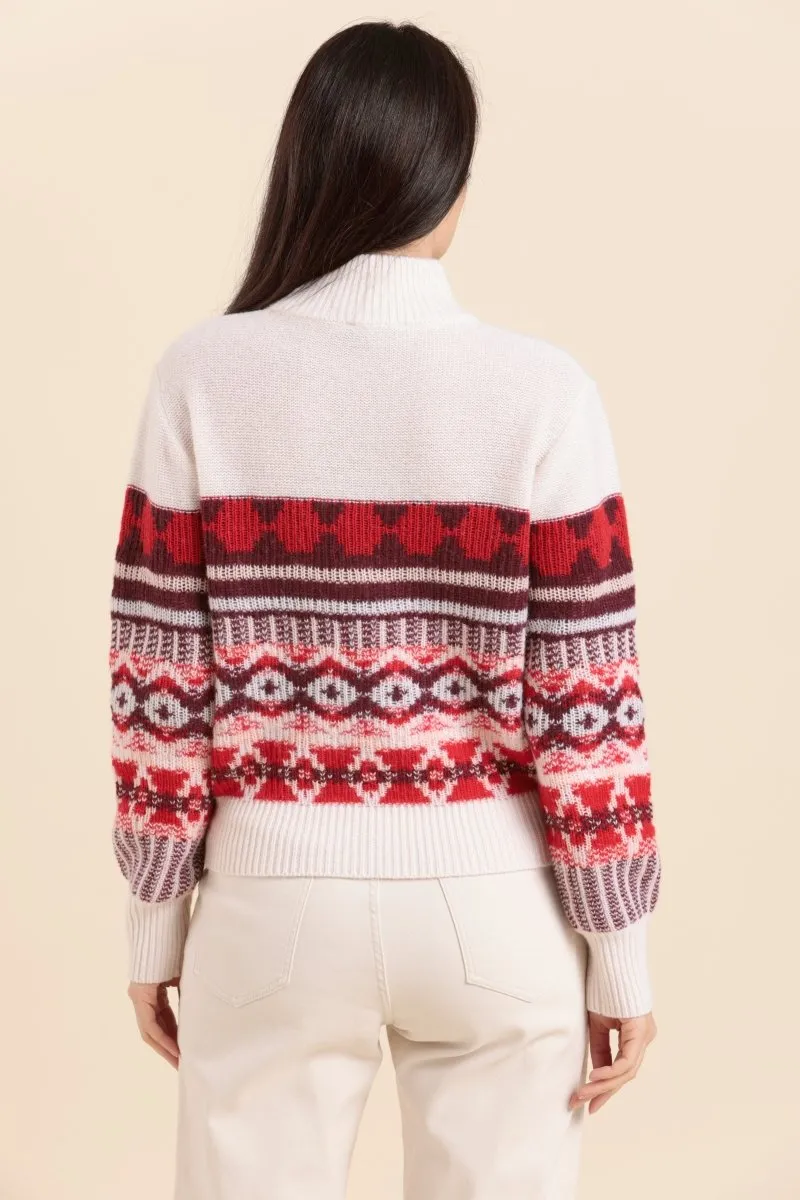 pull jacquard en laine