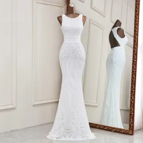 Robe Blanche Cocktail Sirène