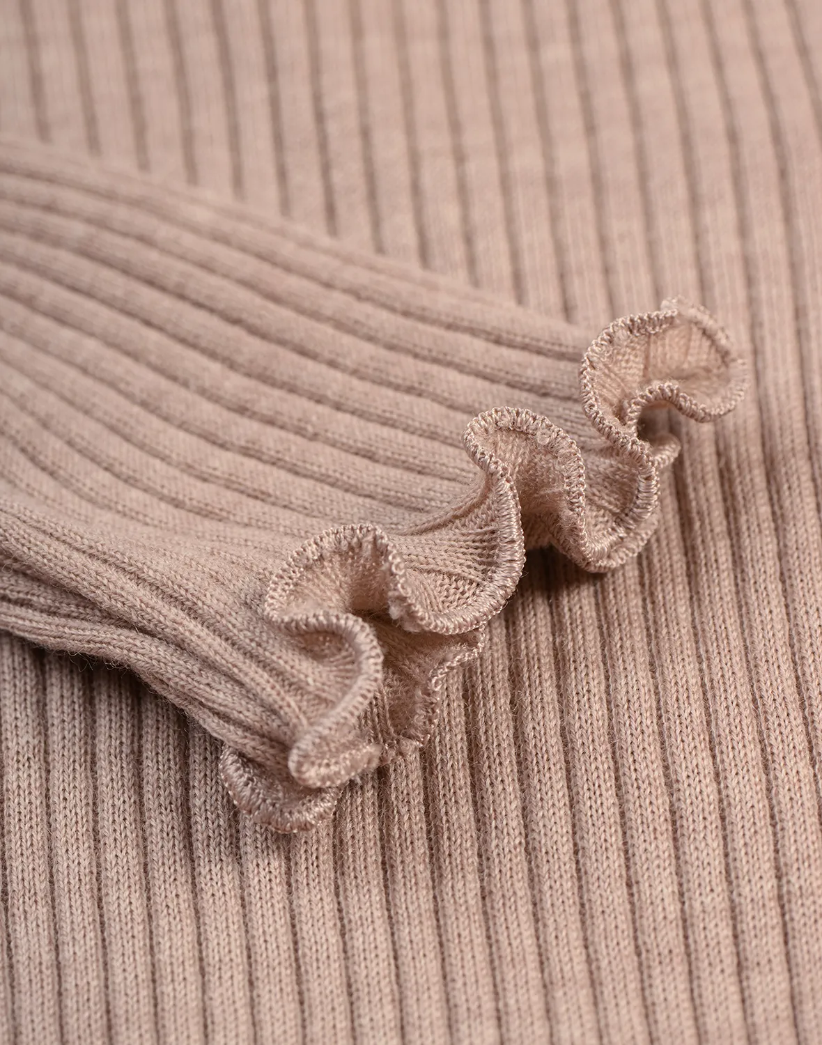 Robe à volants en laine de mérinos pour enfant