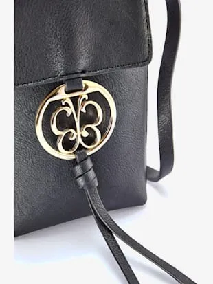 Sac en bandoulière pochette pour téléphone tendance avec détails couleur or
