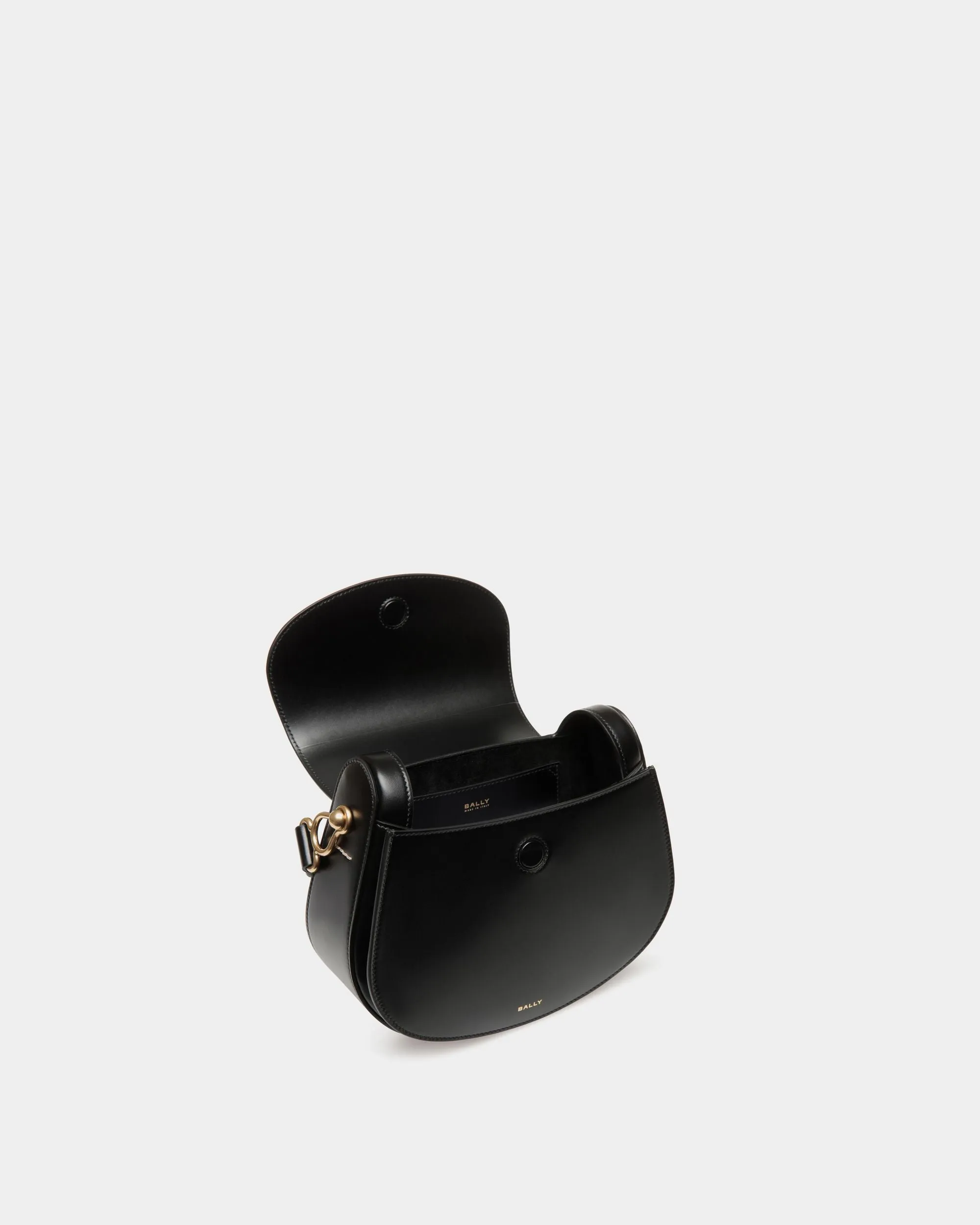 Sac À Bandoulière Lune En Cuir Noir