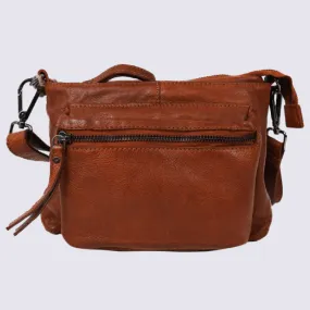 Sac à bandoulière Bear, sac à bandoulière Norah pour femme en cuir cognac | Igert Chaussures&Maroquinerie