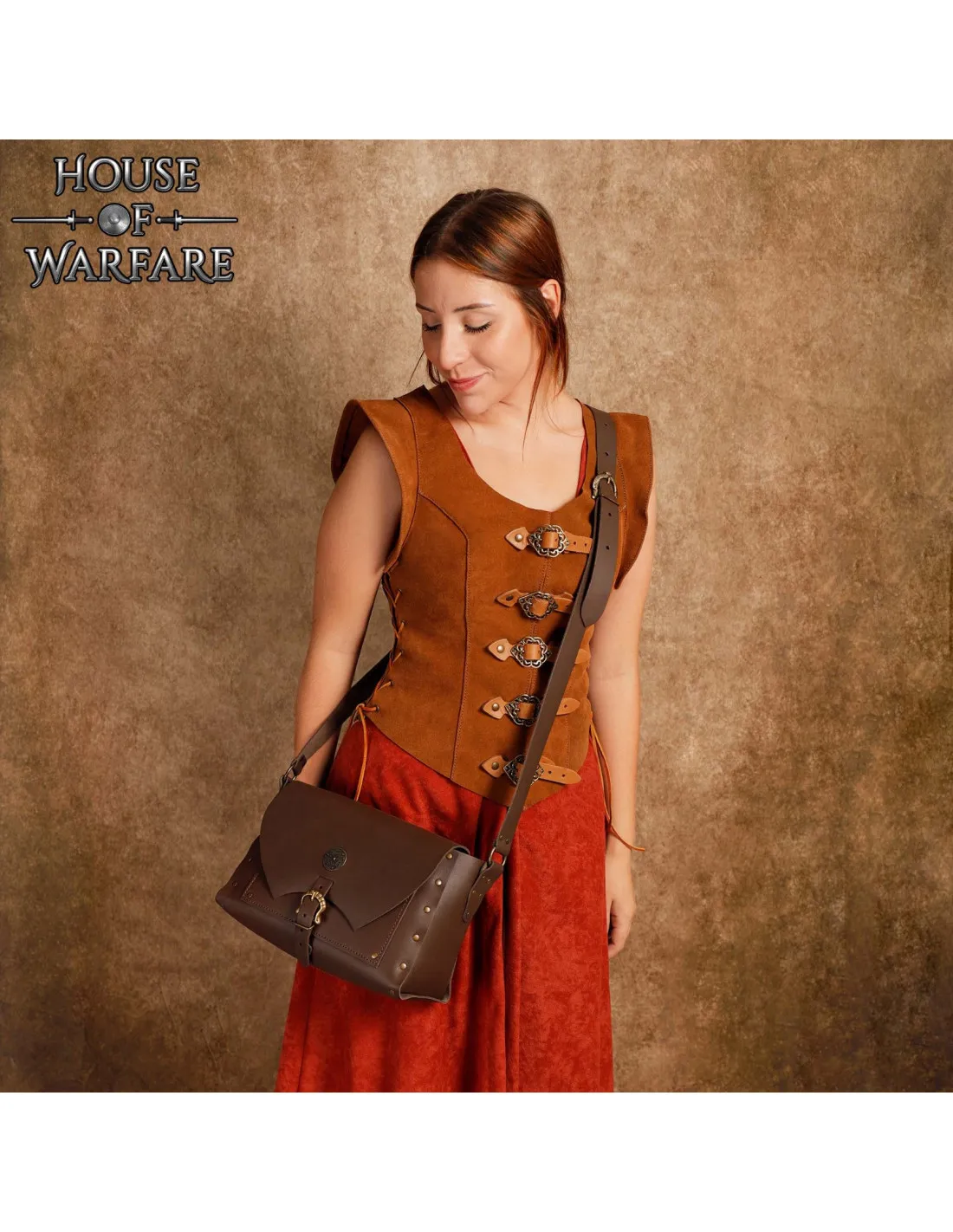 Sac à bandoulière médiéval en cuir fait main ⚔️ Boutique Épées