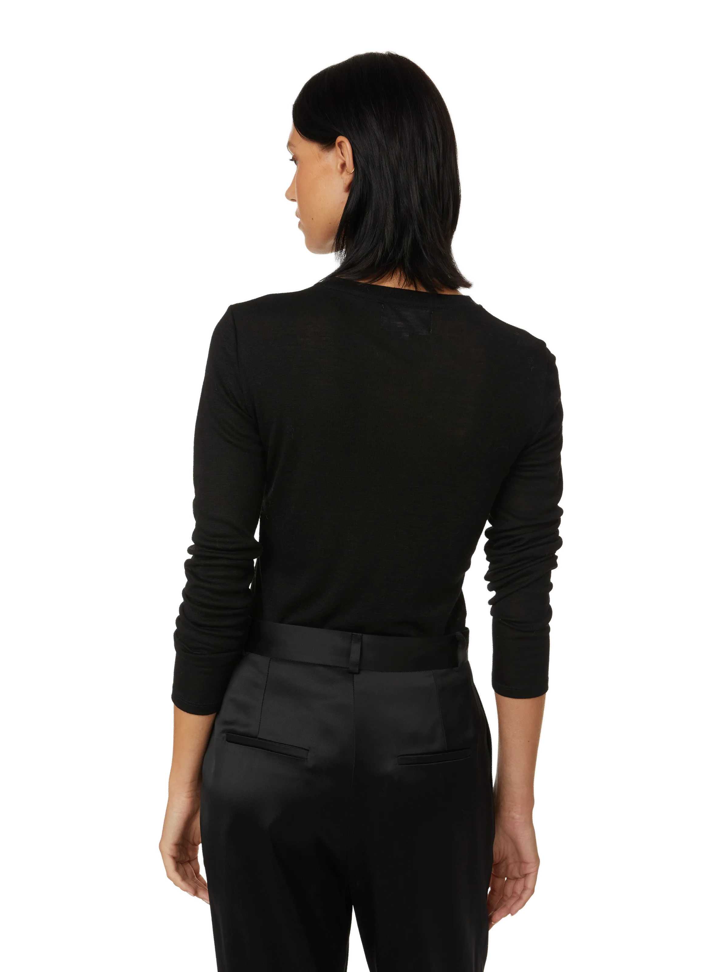 SAISON 1865  Pull fin en laine - Noir