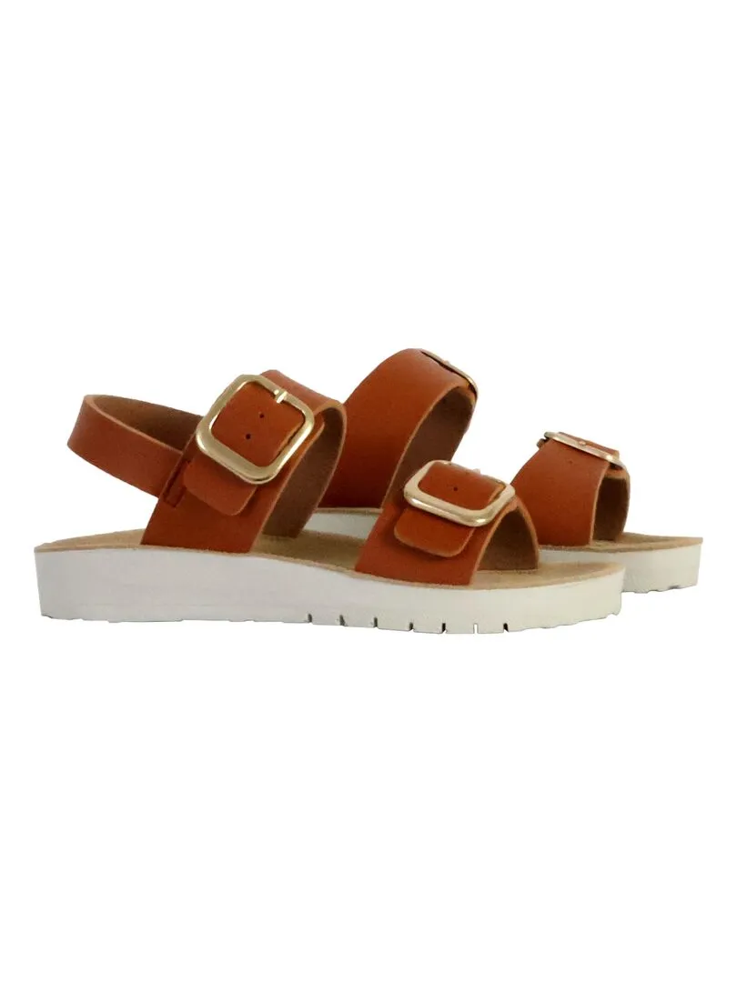 Sandales Cuir Enfant Geox Costarei - Beige