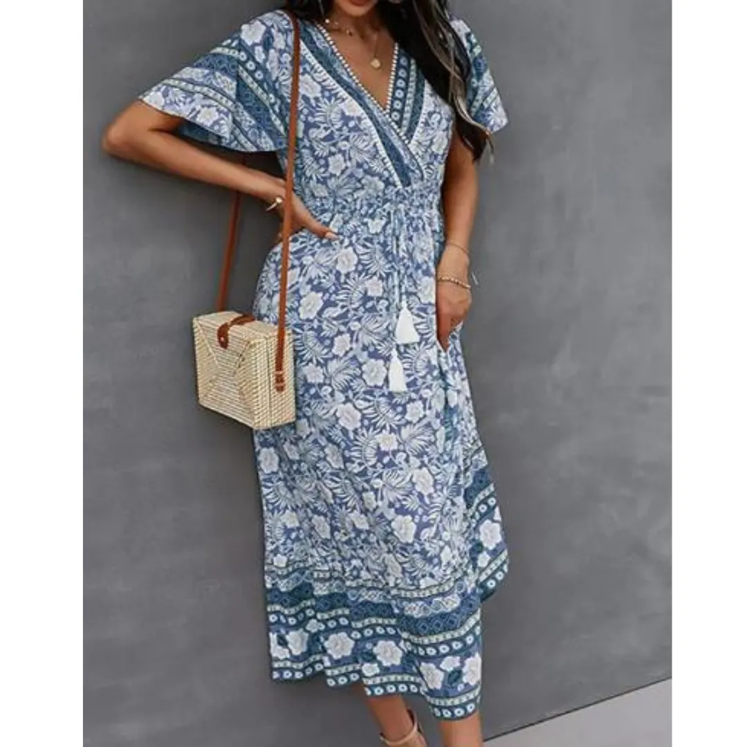 Thenla | Bohème été Maxi robe femme