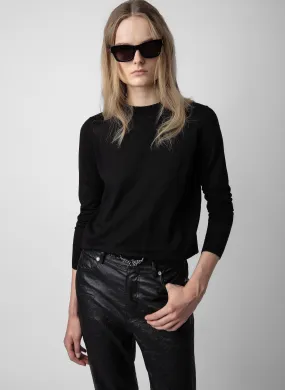 ZADIG&VOLTAIRE  Pull dos nu en laine - Noir